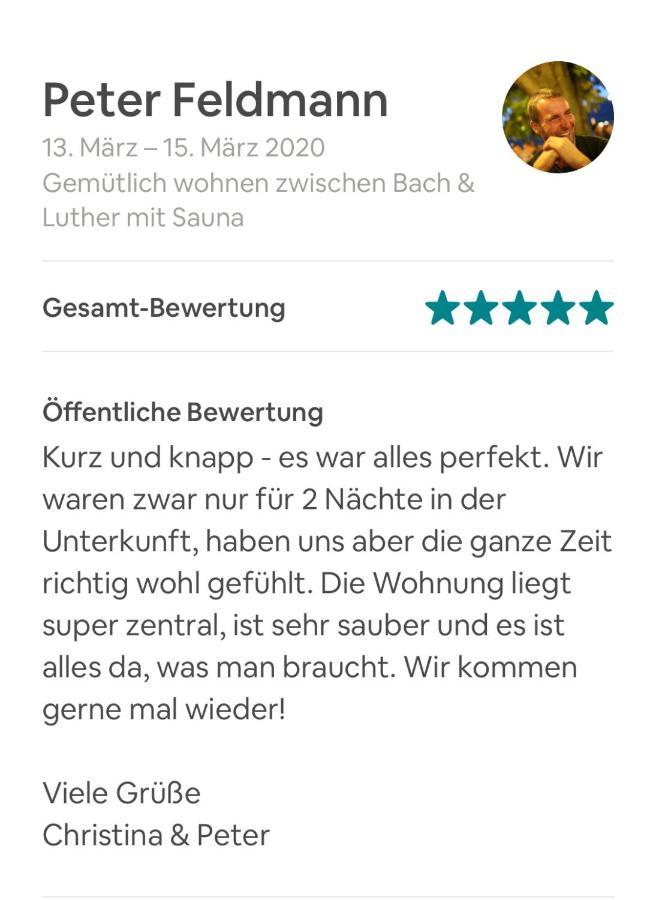 Ferienhaus zwischen Bach und Luther mit Sauna&Garten Eisenach Exterior foto